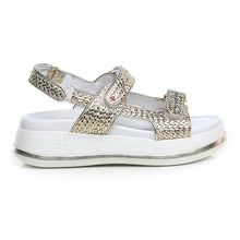 Carica l'immagine nel visualizzatore di Gallery, Sandali bassi Gio+ MINA21H Combi Platino intrecciato
