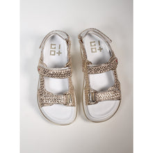 Carica l'immagine nel visualizzatore di Gallery, Sandali bassi Gio+ MINA21H Combi Platino intrecciato