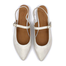 Carica l'immagine nel visualizzatore di Gallery, Rebecca White ballerine a punta aperte sul tallone