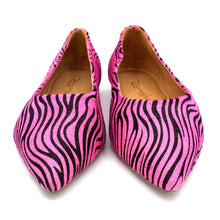 Carica l'immagine nel visualizzatore di Gallery, Rebecca White ballerine a punta cavallino zebrato