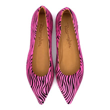 Carica l'immagine nel visualizzatore di Gallery, Rebecca White ballerine a punta cavallino zebrato