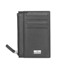 Carica l'immagine nel visualizzatore di Gallery, JOHN RICHMOND portatessere uomo RFID in pelle nero con zip