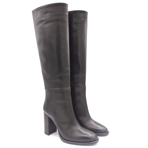 Bianca D. stivali in pelle con tacco 85